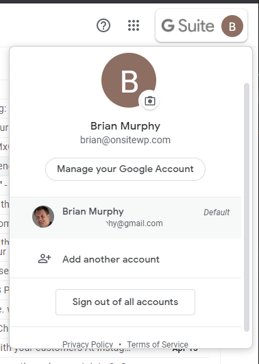 Switching Between Gmail Accounts